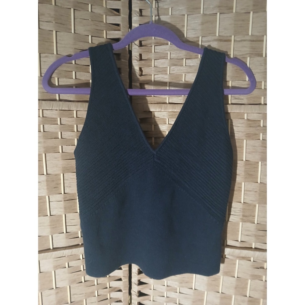 NWT Banana Republic Women's Navy Blue Cropped Knit Tank Top Sz  M